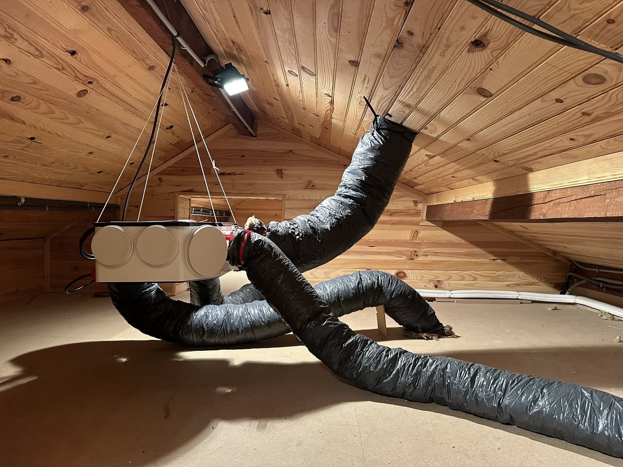 Installation d’une VMC hygroréglable Octeo avec sortie de toit en toiture proche de Riom. par ELECmt Frédéric Apert Électricité Générale en Auvergne Puy de Dôme - Chatel-Guyon - Riom
